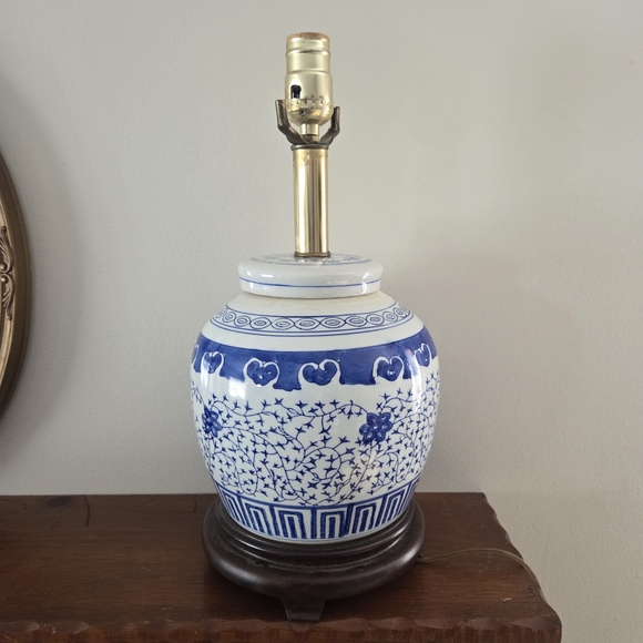 Blue and White Ceramic Table Lamp